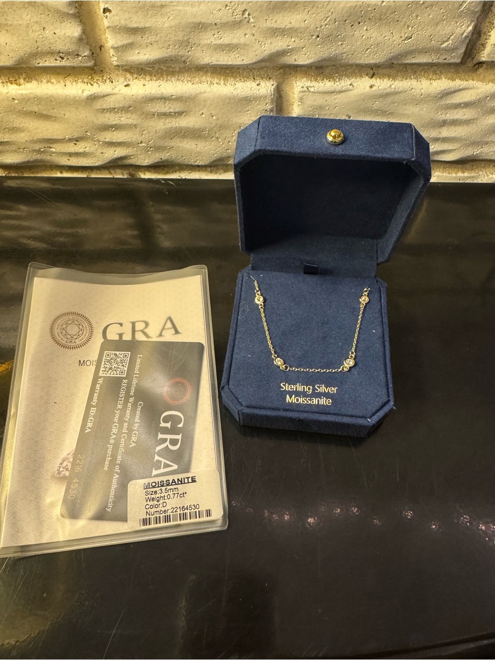 Sterling and Moissanite Necklace